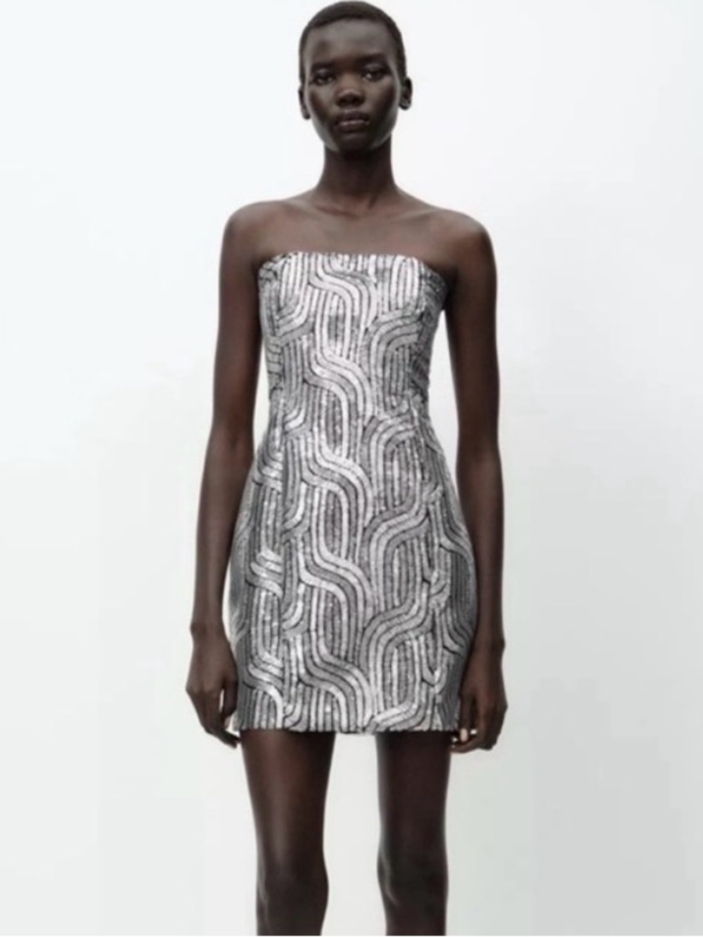 ZARA SEQUIN MINI DRESS - women’s homecoming, party, cocktail XS 🖤🤍